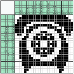 Японский кроссворд №15: Телефон
 Сетка кроссворда: 25х25
