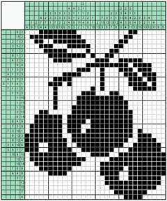 Японский кроссворд №16: Райские яблочки
 Сетка кроссворда: 30х36
