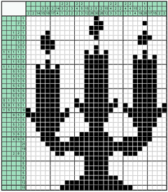 Японский кроссворд №18: Подсвечник
 Сетка кроссворда: 29х36
