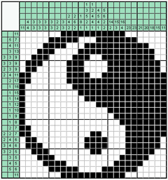 Японский кроссворд №21: Инь-янь
 Сетка кроссворда: 25х25
