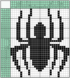 Решать онлайн Японский кроссворд №29: Паук
