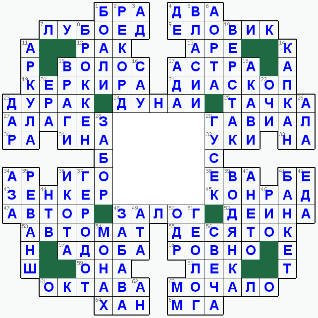 Ответы на классический онлайн Кроссворд №104: РЕВАНШ