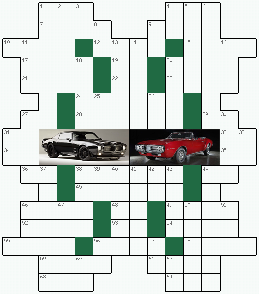 Распечатать бесплатно классический Кроссворд №152: ПОНТИАК