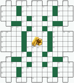 Кроссворд №191: ЗОЛОТО
 Сетка кроссворда: 14х16
