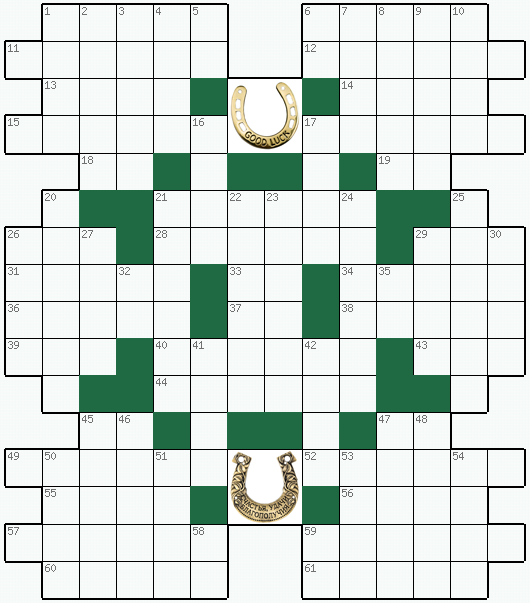 Распечатать бесплатно классический Кроссворд №202: УДАЧА