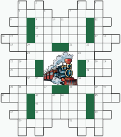 Кроссворд №229: ПАРОВОЗ
 Сетка кроссворда: 14х16
