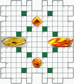 Решать онлайн Кроссворд №238: ЯНТАРЬ
