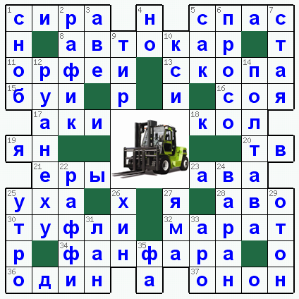 Ответы на классический онлайн Кроссворд №27: Автокар