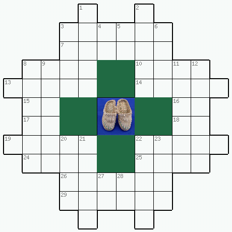 Распечатать бесплатно классический Кроссворд №28: Лапти