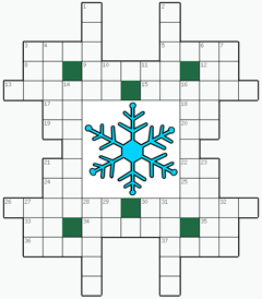 Решать онлайн Кроссворд №298: Снежинка
