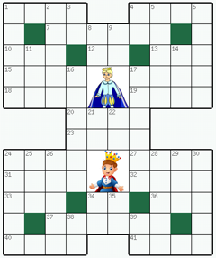 Распечатать бесплатно классический Кроссворд №118: ПРИНЦ