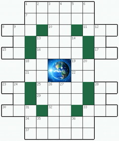 Распечатать бесплатно классический Кроссворд №119: ЗЕМЛЯ