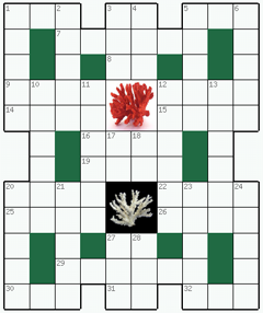 Распечатать бесплатно классический Кроссворд №150: КОРАЛЛ