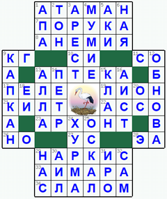 Ответы на классический онлайн Кроссворд №184: АИСТ