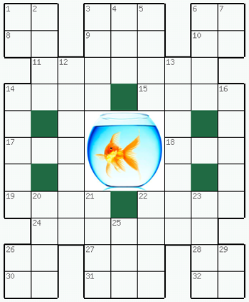 Распечатать бесплатно классический Кроссворд №237: АКВАРИУМ