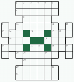 Решать онлайн Кроссворд №27: ПЛАТОК
