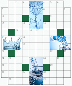 Распечатать бесплатно классический Кроссворд №86: ВОДА