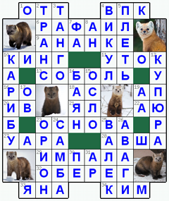 Ответы на классический онлайн Кроссворд №96: СОБОЛЬ