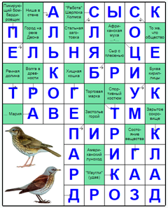 Ответы на скандинавский онлайн Сканворд №169: ГЕПАРД