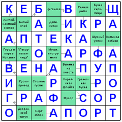 Ответы на скандинавский онлайн Сканворд №17: БАТОН