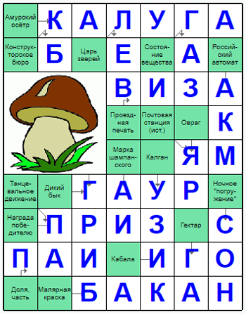 Ответы на скандинавский онлайн Сканворд №224: КАЛУГА