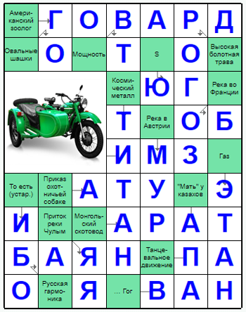 Ответы на скандинавский онлайн Сканворд №240: ТИТАН