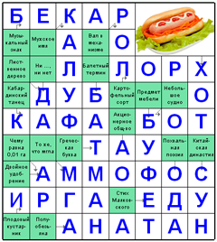 Ответы на скандинавский онлайн Сканворд №33: ХОТ-ДОГ