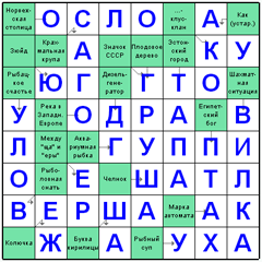 Ответы на скандинавский онлайн Сканворд №47: ГРУША