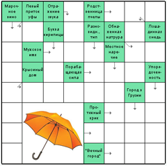 Распечатать бесплатно скандинавский Сканворд №50: ЗОНТ