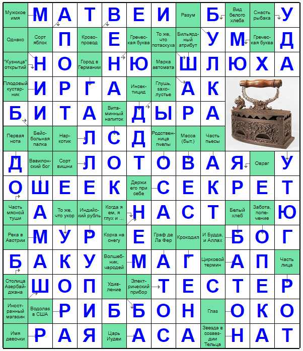 Ответы на скандинавский онлайн Сканворд №230: СЕКРЕТ