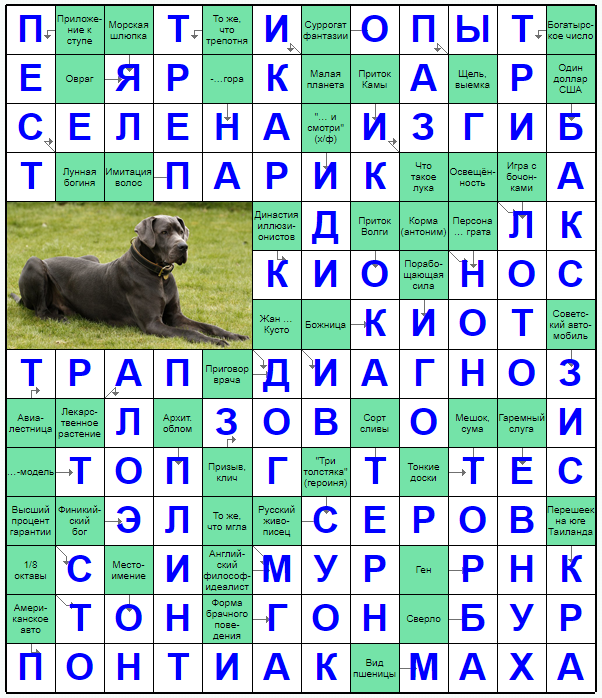 Ответы на скандинавский онлайн Сканворд №234: ПОНТИАК