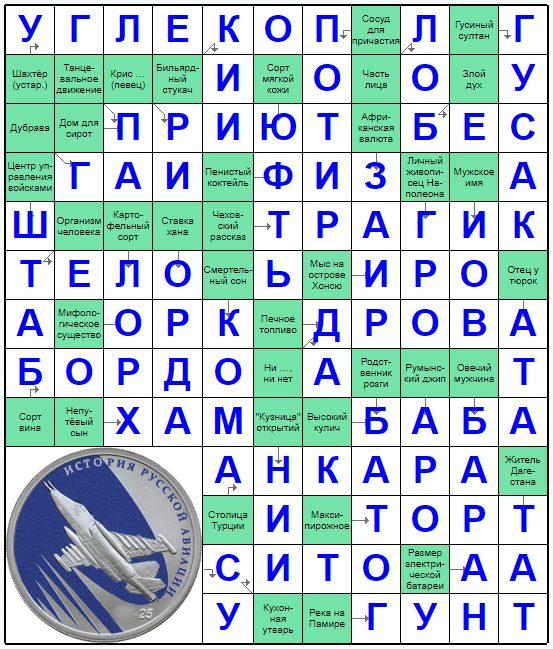 Ответы на скандинавский онлайн Сканворд №285: УГЛЕКОП