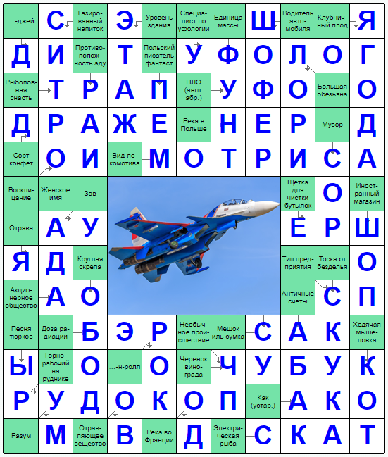 Ответы на скандинавский онлайн Сканворд №307: УФОЛОГ