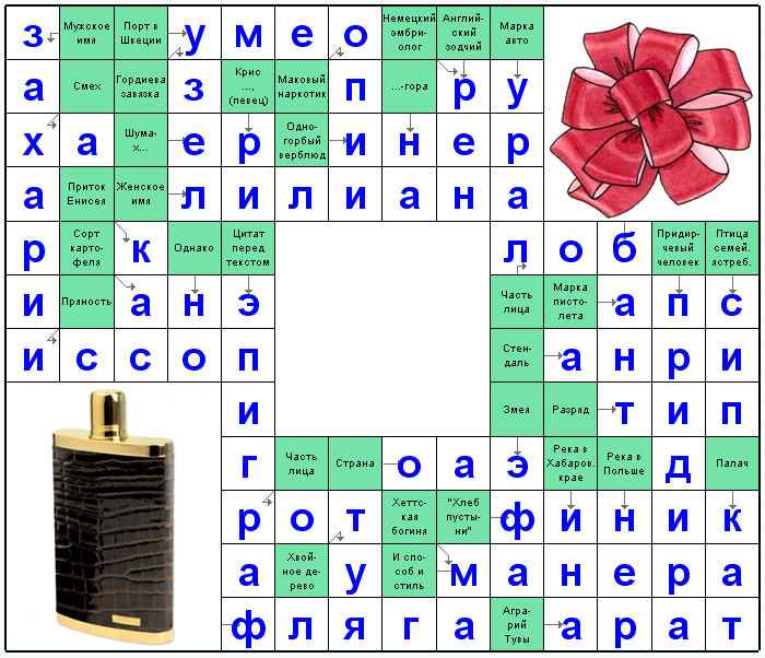 Ответы на скандинавский онлайн Сканворд №8: Финик