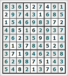 Ответ на онлайн Судоку