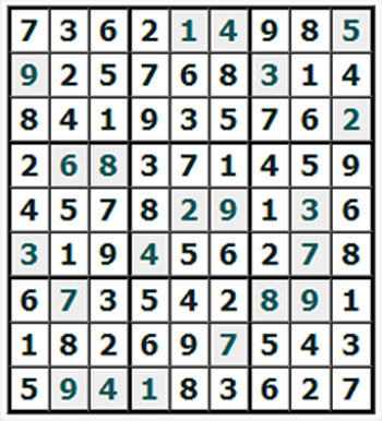 Ответы на онлайн Судоку №545 'Маджуро'