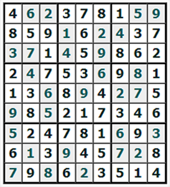 Ответы на онлайн Судоку №629 'Сент'