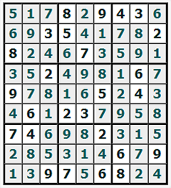 Ответы на онлайн Судоку №641 'Братислава'