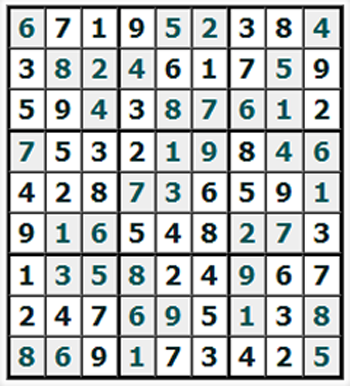 Ответы на онлайн Судоку №693 'Манила'