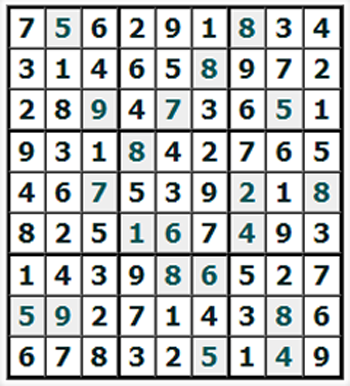 Ответы на онлайн Судоку №730 'Претория'