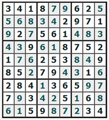 Ответы на онлайн Судоку №733 'Тарпон'