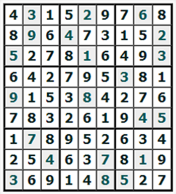 Ответы на онлайн Судоку №745 'Меконговчик'