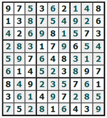 Ответы на онлайн Судоку №747 'Солея'