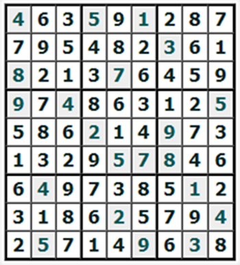 Ответы на онлайн Судоку №750 'Короткохвостик'