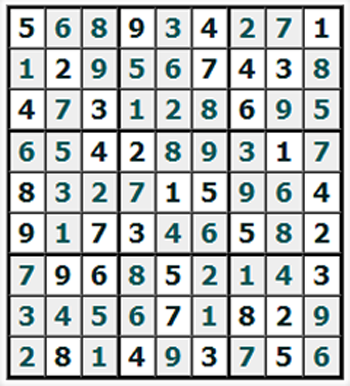 Ответы на онлайн Судоку №767 'Форель'