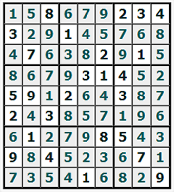 Ответы на онлайн Судоку №786 'Даллия'