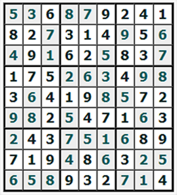 Ответы на онлайн Судоку №833 'Прибрежник'