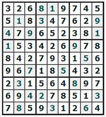 Ответы на онлайн Судоку №850 'Марлин'