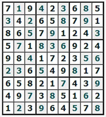 Ответы на онлайн Судоку №859 'Пиранья'