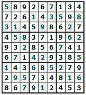 Ответы на онлайн Судоку №909 'Нитеперка'